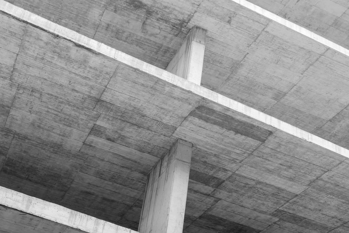 Structural concrete elements of a residence under construction